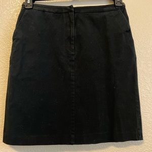Black retro denim skirt